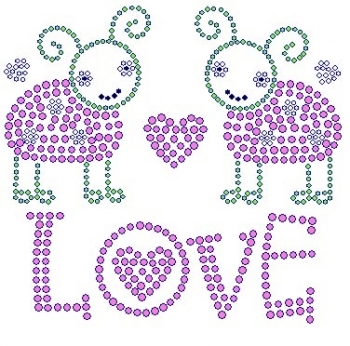Love Bugs Rhinestone Transfer