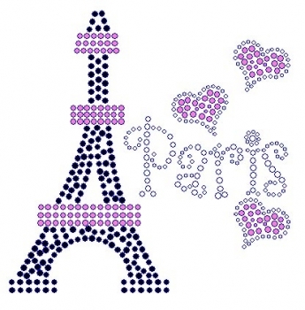 Kids Paris Rhinestone Transfer