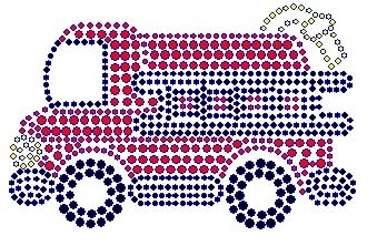 Fire Truck Rhinestone Transfer