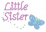Little Sister Rhinestone Transfer