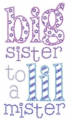 Big Sister to a lil Mister Rhinestone Transfer