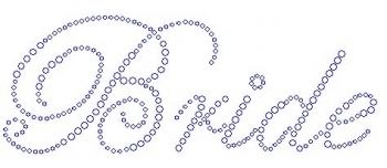 Bride edwardian Font Medium Rhinestone Transfer