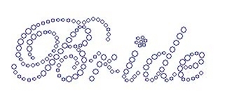 Bride Edwardian Font Small Rhinestone Transfer