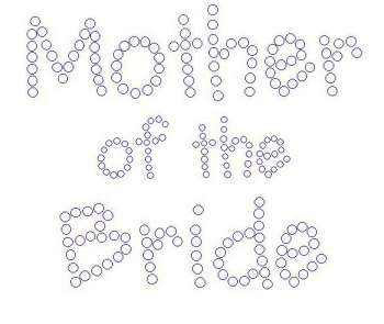 Mother of the Bride Rhinestone Transfer stacked