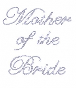 Mother of the Bride Edwardian Font Rhinestone Transfer