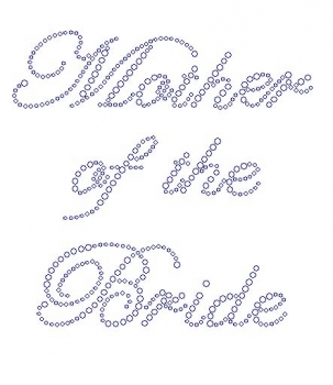 Mother of the Bride Edwardian Font Rhinestone Transfer