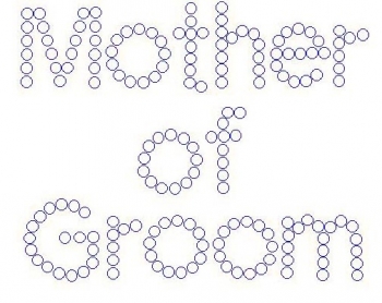 Mother of the Groom Rhinestone Transfer block