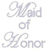 Maid of Honor stacked rhinestone transfer