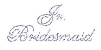 Jr. Bridesmaid Edwardian Font  Rhinestone Transfer
