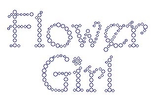 Flower Girl Harrington Font Rhinestone Transfer