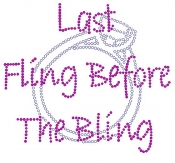 Last Fling Before the Bling Rhinestone Transfer