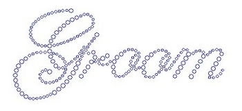 Groom Edwardian Font Rhinestone Transfer