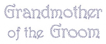 Grandmother of the Groom Harrington Font Rhinestone Transfer