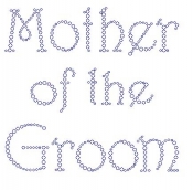 Mother of the Groom Harrington Font Rhinestone Transfer