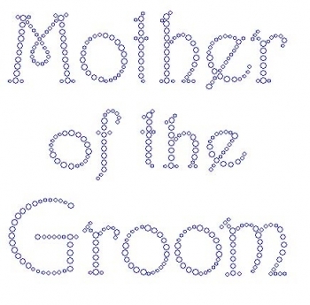 Mother of the Groom Harrington Font Rhinestone Transfer