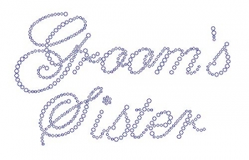 Groom's Sister Edwardian Font Rhinestone Transfer