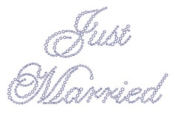 Just Married Edwardian Font Rhinestone Transfer