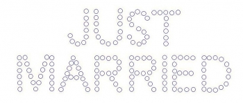 Just Married Rhinestone Transfer block