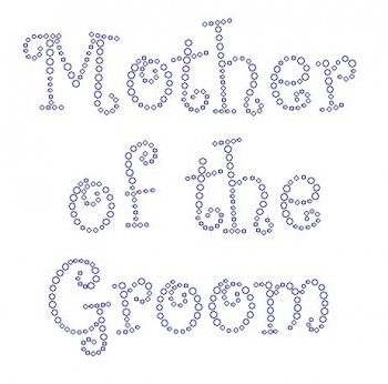 Mother of the Groom Curly Font Rhinestone Transfer