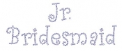 Jr. Bridesmaid Curly Font  Rhinestone Transfer
