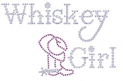Whiskey Girl and Boot Rhinestone Transfer