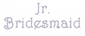 Jr. Bridesmaid Harrington Font  Rhinestone Transfer