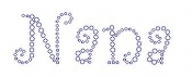 Nana Curly Name Drop Rhinestone Transfer