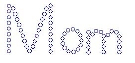 Mom Block Name Drop Rhinestone Transfer