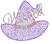 Wicked with Hat Rhinestone Transfer