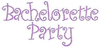 Bachelorette Party Rose Rhinestone Transfer