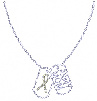 Army Mom Dog Tags Rhinestone Transfers