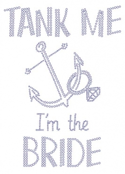 Tank Me I'm the Bride Rhinestone Transfer