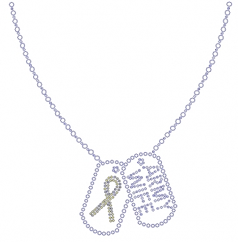 Army Wife Tags Rhinestone Transfers