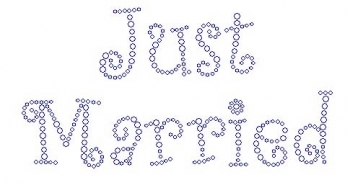 Just Married Curly Font Rhinestone Transfer