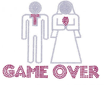 Game Over Rhinestone Transfer