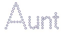 Aunt Block Name Drop Rhinestone Transfer