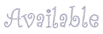 Available Curly Font Rhinestone Transfer