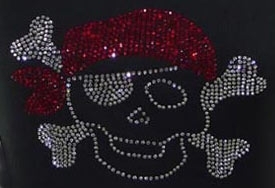 Pirate with red Bandanna Rhinestone transfer