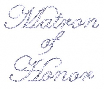 Matron of Honor Edwardian Font  Rhinestone Transfer