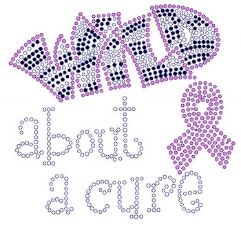 Wild About a Cure Rhinestone Transfer