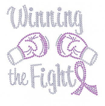 Winning the Fight Rhinestone Transfer