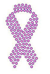 Rhinestone Ribbon Transfer pink