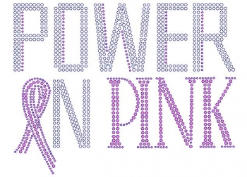 Power In Pink Rhinestone Transfer