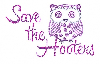 Save the Hooters Rhinestone Transfer