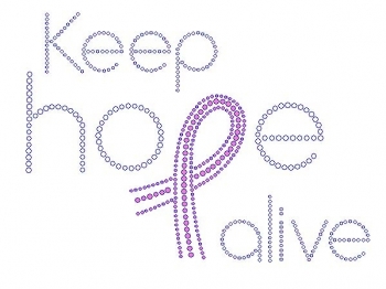 Keep Hope Alive Rhinestone Transfer