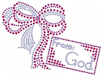From God Rhinestone Transfer red