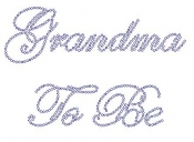 Grandma To Be Rhinestone Transfer