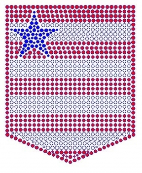 Strips with Star Pocket Rhinestone Transfer