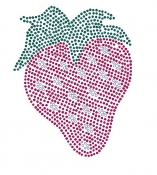 Large Strawberry Rhinestone Transfer