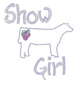 Show Girl Steer with Strawberry Rhinestone Transfer